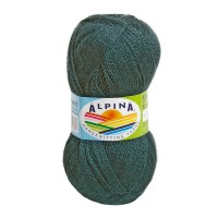 Пряжа ALPINA "KLEMENT"   80\% альпака, 20\% мериносовая шерсть   4 шт. х  50 г  300 м ± 10 м №07 т.зеленый