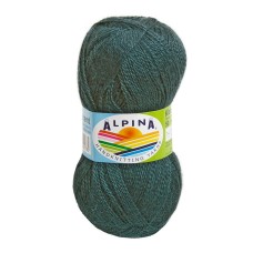 Пряжа ALPINA "KLEMENT"   80\% альпака, 20\% мериносовая шерсть   4 шт. х  50 г  300 м ± 10 м №07 т.зеленый