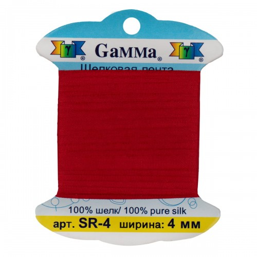 "Gamma"   шелковая   SR-4   ФАСОВКА   0.2 -  4 мм  9.1 м ± 0.5 м №101 красный