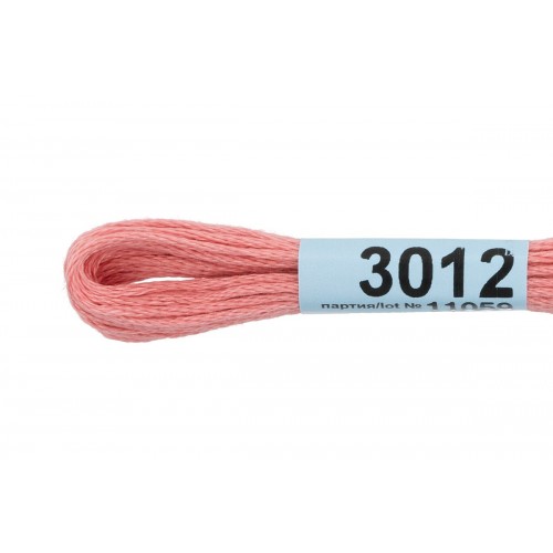 Нитки для вышивания "Gamma"    мулине  ( 0820-3070 )  100\% хлопок   24 x  8 м №3012 грейпфрут