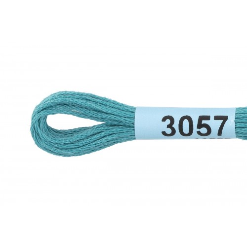 Нитки для вышивания "Gamma"    мулине  ( 0820-3070 )  100\% хлопок   24 x  8 м №3057 т.бирюза