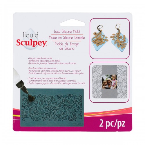 "Sculpey"   Silicone Bakeable Mold - Lace силиконовая форма для слепков   APM56   СК/Распродажа .