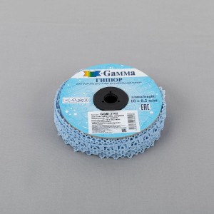 Гипюр "Gamma"   21 мм  GGM-2102   в рулоне   10 м ± 0.2   Турция GP011BL голубой