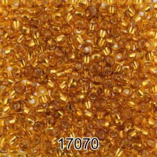 Бисер Чехия круглый 5   10/0   2.3 мм  500 г 17070 (Ф161) янтарный