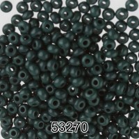 Бисер Чехия круглый 5   10/0   2.3 мм  500 г 53270 (Ф190) т.зеленый