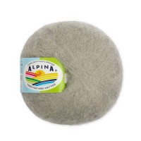 Пряжа ALPINA "MEGHAN"   73\% кид мохер, 27\% нейлон   4 шт. х  50 г  390 м ± 10 м №29 св.серый