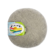 Пряжа ALPINA "MEGHAN"   73\% кид мохер, 27\% нейлон   4 шт. х  50 г  390 м ± 10 м №29 св.серый