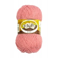 Пряжа ADELIA "KISS"   100\% полиэстер   10 шт. х  50 г  145 м ± 7 м №21 т.гр.розовый