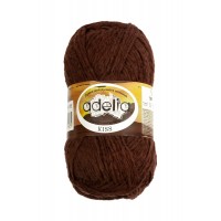 Пряжа ADELIA "KISS"   100\% полиэстер   10 шт. х  50 г  145 м ± 7 м №16 т.коричневый