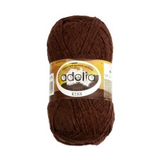 Пряжа ADELIA "KISS"   100\% полиэстер   10 шт. х  50 г  145 м ± 7 м №16 т.коричневый
