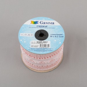 Гипюр "Gamma"   85 мм  GGM-8501   на бобине   10 м ± 0.2   Турция GP008PI розовый