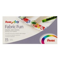 "Pentel"   Пастель для ткани FabricFun Pastels   15 цв. PTS2-15