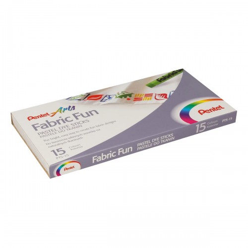 "Pentel"   Пастель для ткани FabricFun Pastels   15 цв. PTS2-15