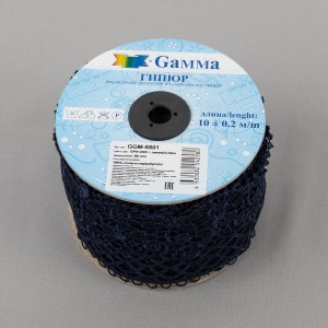 Гипюр "Gamma"   88 мм  GGM-8801   в рулоне   10 м ± 0.2   Турция GP012DB т.синий
