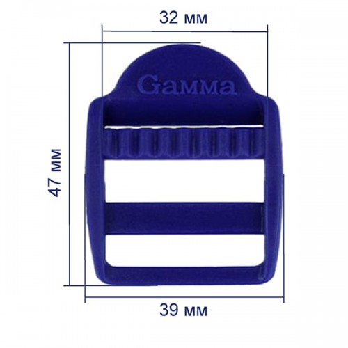 Фурнитура сумочная пластик SAM001   Пряжка регулировочная цв.   "Gamma"   1.25 " ( 32 мм)  100 шт. №220 синий