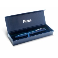 "Pentel"   Ручка гелевая EnerGel в подарочной упаковке  d 0.7 мм BL2007C-AK металлический корпус цвет чернил: черный
