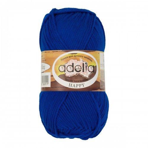Пряжа ADELIA "HAPPY"   100\% акрил   10 шт. х  50 г  128 м ± 7 м №11 яр.синий