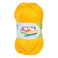 Пряжа ALPINA "XENIA"   100\% мерсеризованный хлопок   10 шт. х  50 г  240 м ± 10 м №014 желтый