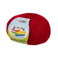 Пряжа ALPINA "ORNELLA MERINO"   100\% мериносовая шерсть   10 шт. х  50 г  125 м ± 5 м №563 красный