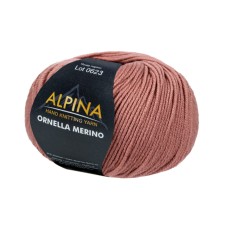 Пряжа ALPINA "ORNELLA MERINO"   100\% мериносовая шерсть   10 шт. х  50 г  125 м ± 5 м №337 античная роза
