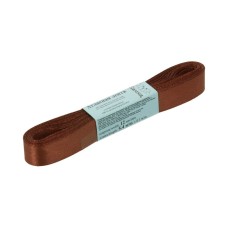 Лента атласная 12 мм ( 1/2 ")  "Gamma"   AL-12P   ФАСОВКА   10 x  5.4 м №100 т.коричневый