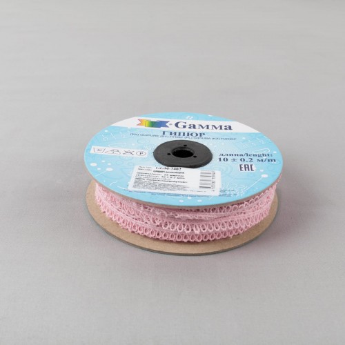Гипюр "Gamma"   24 мм  GGM-2402   в рулоне   10 м ± 0.2 GP008PI розовый