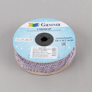 Гипюр "Gamma"   28 мм  GGM-2802   в рулоне   10 м ± 0.2 GP005LI сиреневый