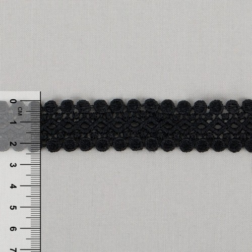 Гипюр "Gamma"   24 мм  GGM-2401   в рулоне   10 м ± 0.2 GP002BL черный