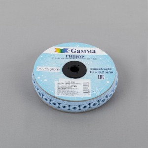 Гипюр "Gamma"   23 мм  GGM-2301   в рулоне   10 м ± 0.2 GP011B  голубой