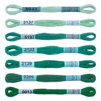 Нитки для вышивания "Gamma"   набор мулине "СПЕКТР"   100\% хлопок   7 x  8 м emerald