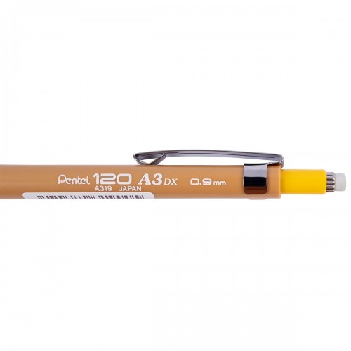 "Pentel"   Карандаш автоматический Pentel120 A3   0.9 мм A319-Y темно-желтый корпус