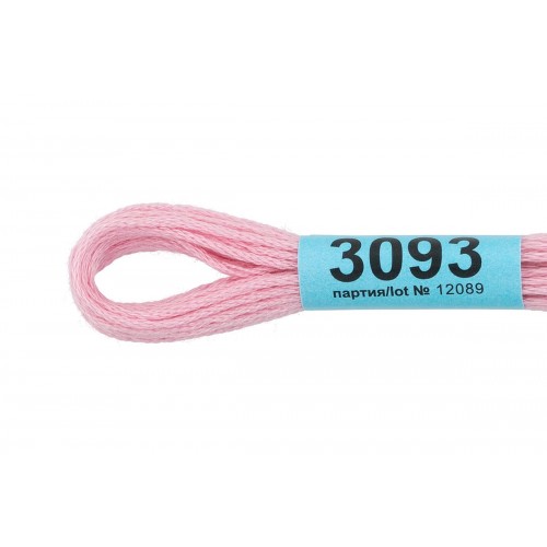 Нитки для вышивания "Gamma"    мулине  ( 3071-3172 )  100\% хлопок   24 x  8 м №3093 розово-сиреневый