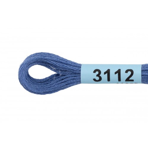 Нитки для вышивания "Gamma"    мулине  ( 3071-3172 )  100\% хлопок   24 x  8 м №3112 св.св.синий
