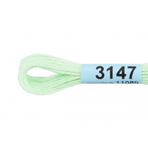 Нитки для вышивания "Gamma"    мулине  ( 3071-3172 )  100\% хлопок   24 x  8 м №3147 бл.салатовый