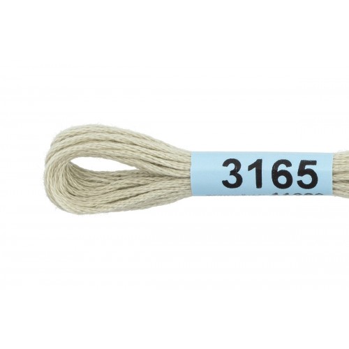 Нитки для вышивания "Gamma"    мулине  ( 3071-3172 )  100\% хлопок   24 x  8 м №3165 св.серый