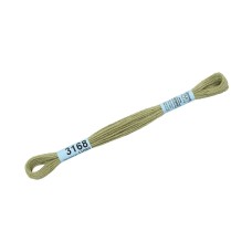 Нитки для вышивания "Gamma"    мулине  ( 3071-3172 )  100\% хлопок   24 x  8 м №3168 бл.зеленый