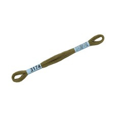Нитки для вышивания "Gamma"    мулине  ( 3173-6115 )  100\% хлопок   24 x  8 м №3174 хаки