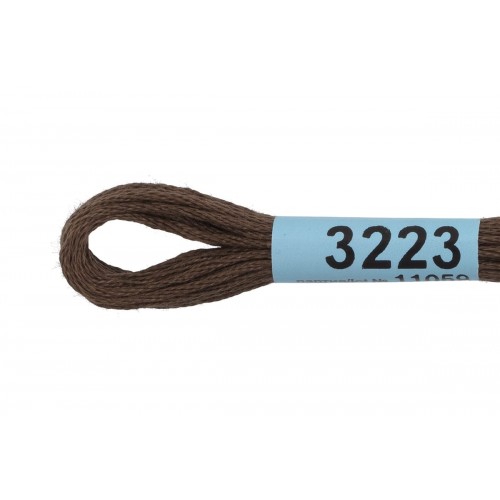 Нитки для вышивания "Gamma"    мулине  ( 3173-6115 )  100\% хлопок   24 x  8 м №3223 коричневый