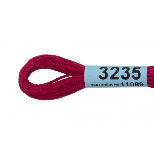 Нитки для вышивания "Gamma"    мулине  ( 3173-6115 )  100\% хлопок   24 x  8 м №3235 бордовый