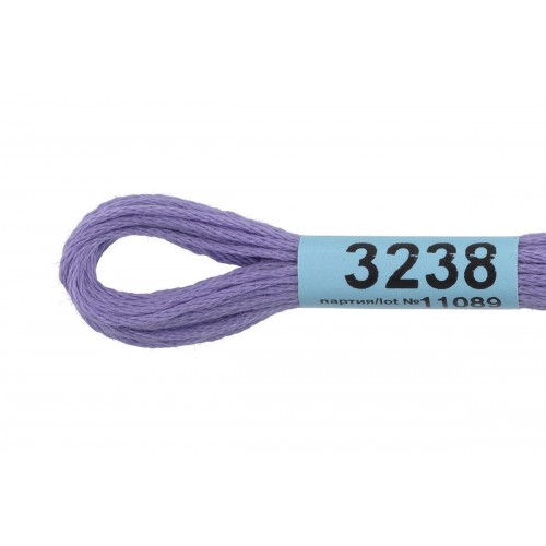 Нитки для вышивания "Gamma"    мулине  ( 3173-6115 )  100\% хлопок   24 x  8 м №3238 сиреневый