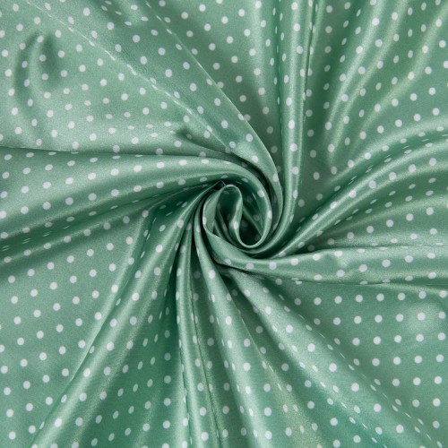 Ткань PSS-002   Poly satin   ФАСОВКА   75 г/кв.м ± 5 г/кв.м  200 х  145 см  100\% полиэстер №13 морская волна/белый