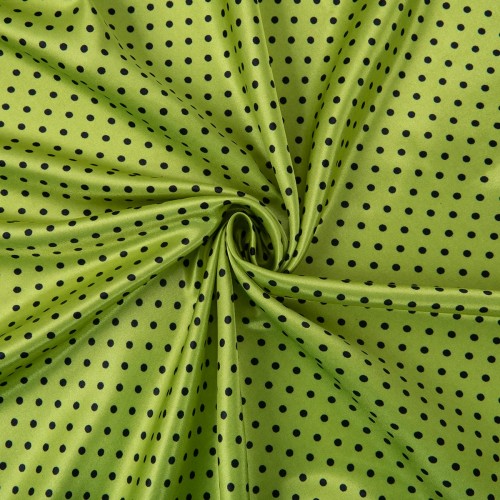 Ткань PSS-002   Poly satin   ФАСОВКА   75 г/кв.м ± 5 г/кв.м  200 х  145 см  100\% полиэстер №20 салатовый/черный