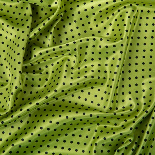 Ткань PSS-002   Poly satin   ФАСОВКА   75 г/кв.м ± 5 г/кв.м  200 х  145 см  100\% полиэстер №20 салатовый/черный