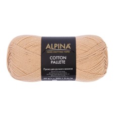 Пряжа ALPINA "COTTON PALLETE"   50\% хлопок, 50\% акрил   10 шт. х  50 г  205 м ± 5 м №06 бежевый