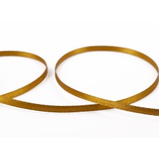 Лента атласная 3 мм ( 1/8 ")  "Gamma"   AL-3P   двухстор.   91.4 м №121 св.охра