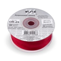 Лента капроновая 25 мм ( 1 ")  "BLITZ"   OR-25   22.8 м ± 0.5 м №037 т.красный