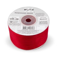 Лента капроновая 38 мм ( 1 1/2 ")  "BLITZ"   OR-38   22.8 м ± 0.5 м №037 т.красный