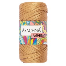 Пряжа ARACHNA "LEATHER ART"   100\% полиэстер   4 шт. х  160 г ± 10 г  50 м №06 т.желтый