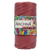 Пряжа ARACHNA "LEATHER ART"   100\% полиэстер   4 шт. х  160 г ± 10 г  50 м №07 т.красный