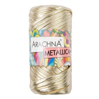 Пряжа ARACHNA "METALLICA"   100\% полиэстер   4 шт. х  115 г ± 10 г  50 м №03 св.золотой
